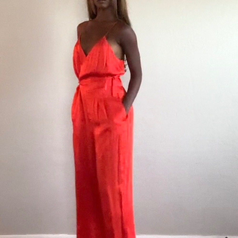 Scotch & Soda Silk Wrap Jumpsuit | Size Large